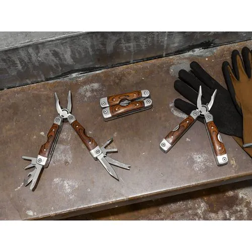 MAGNUM. Folding pliers with multi-function tools in stainless steel and wood MAGNUM. Folding pliers with multi-function tools in stainless steel and wood