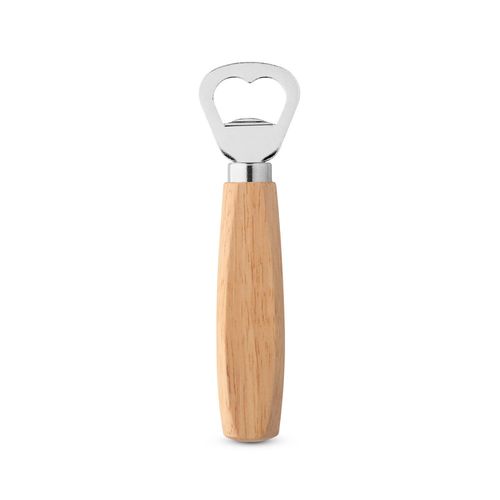 HOLZ. Flessenopener van metaal en hout