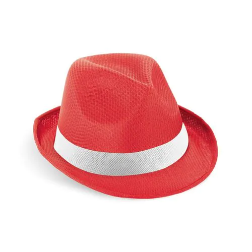 MANOLO POLI. Hat in PP with white polyester ribbon MANOLO POLI. Hat in PP with white polyester ribbon