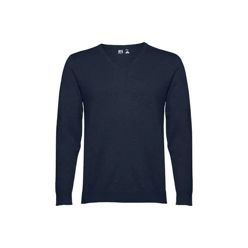 THC MILAN. Pullover da uomo con scollo a V in cotone e poliammide
