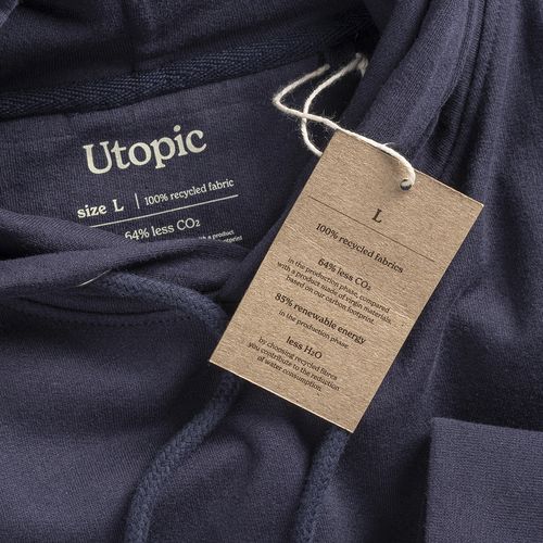 Hooded sweatshirt 100% recycled fabric Hooded sweatshirt 100% recycled fabric