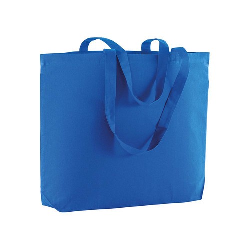 135 g/m2 cotton shopping bag, long handles and bottom gusset
