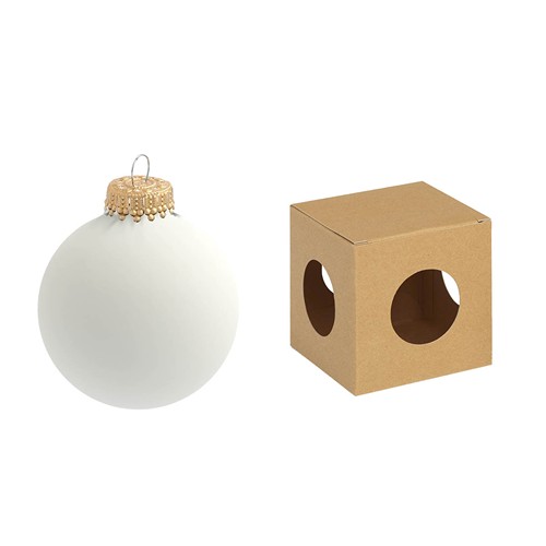Boule de Noël 8 cm avec tampographie 4-5 couleurs (recto) - en boîte ECO - couronne dorée - MADE IN GERMANY Boule de Noël 8 cm avec tampographie 4-5 couleurs (recto) - en boîte ECO - couronne dorée - MADE IN GERMANY