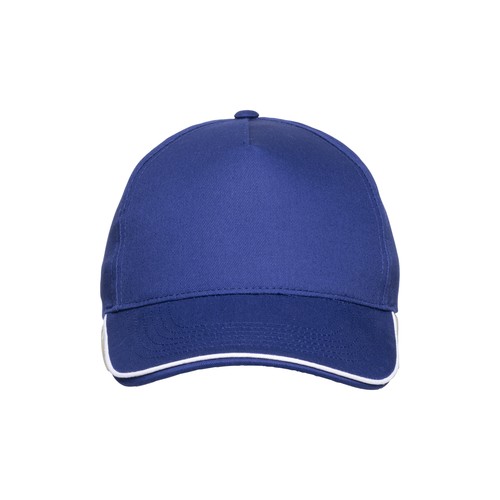 Cotton 5-panel baseball cap, contrasting sandwich visor Velcro closure