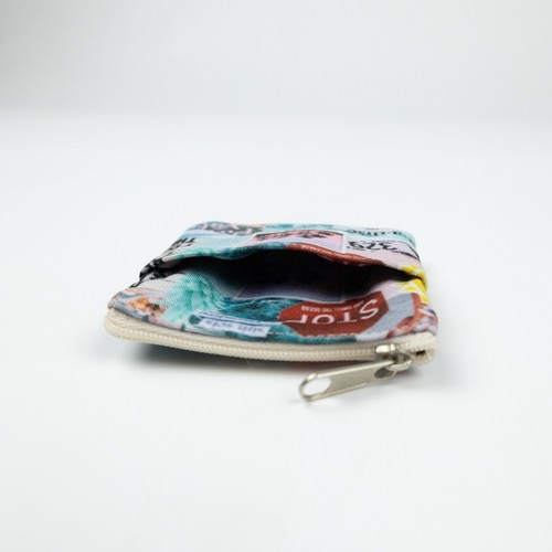 COIN PURSE WITH TWO CUSTOMIZABLE RPET POCKETS