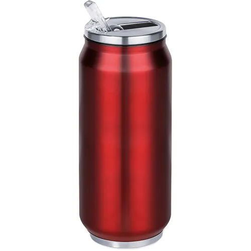 BOUTEILLE THERMIQUE 500 ML EN FORME DE CANETTE A DOUBLE PAROI ISOLANTE EN ACIER ET PLASTIQUE