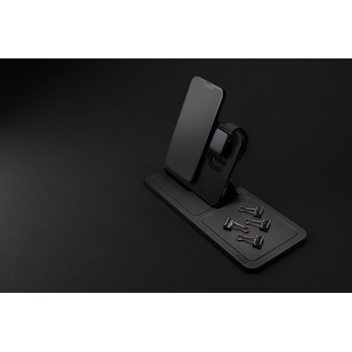 Base di ricarica wireless 3 in 1 Swiss Peak in rPU RCS