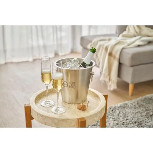 Secchiello champagne, in acciaio inox Hester