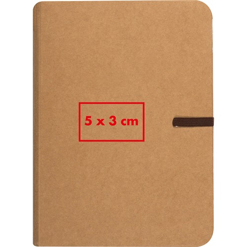 Carnet avec fermeture par bande élastique
