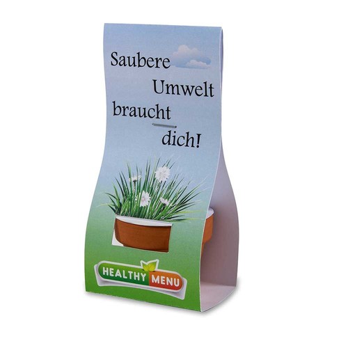 Mini logo-pot handover-packaging with seeds - Chilli