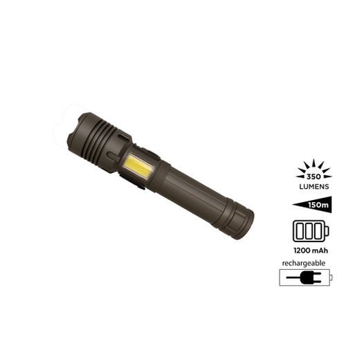 2 in 1 rechargeable flashlight 'Rigel' (M)