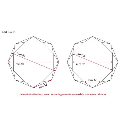 FACETED GLASS PAPERWEIGHT DIAM.90 H19 FACETED GLASS PAPERWEIGHT DIAM.90 H19