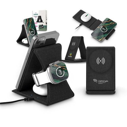 3-IN-1 INDUKTIONSLADEGERÄT UND FALTBARER STÄNDER AUS rPET 3-IN-1 INDUKTIONSLADEGERÄT UND FALTBARER STÄNDER AUS rPET
