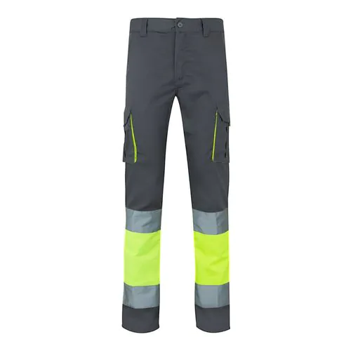 VL ZEUS LARGE. Two-tone, multi-pocket stretch trousers (240g/m²), in cotton (46%), EME (38%) and polyester (16%)