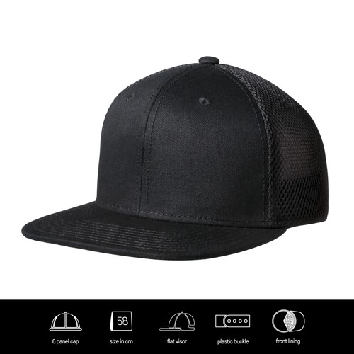 Exclusive Snap Back Flat Visor Airmesh Cap