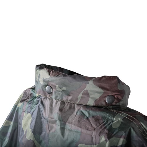 190T POLYESTER AND PVC CAMOUFLAGE RAIN PROOF JACKET