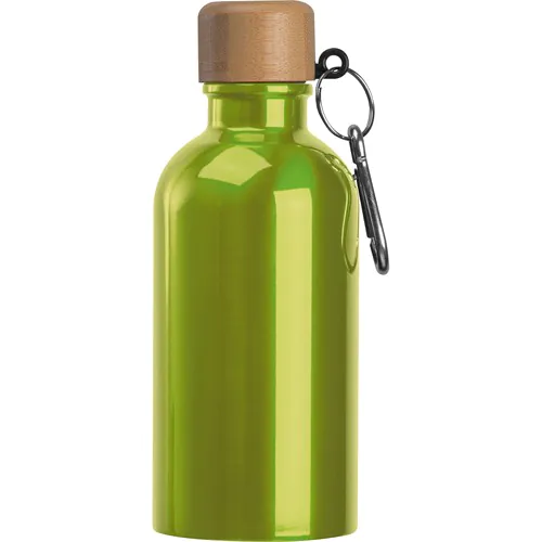 Botella de acero inoxidable con mosquetón, 400 ml Botella de acero inoxidable con mosquetón, 400 ml