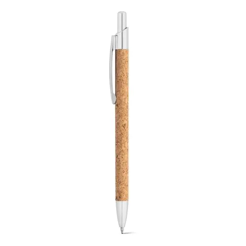 NATURA. Cork and aluminium ball pen with clip NATURA. Cork and aluminium ball pen with clip