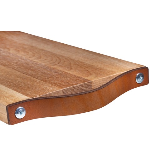 Beech board with leather handle 33x16 cm Beech board with leather handle 33x16 cm