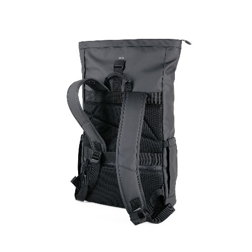 Troika Black Roll Top Backpack TROIKA BLACK ROLL TOP Troika Black Roll Top Backpack TROIKA BLACK ROLL TOP