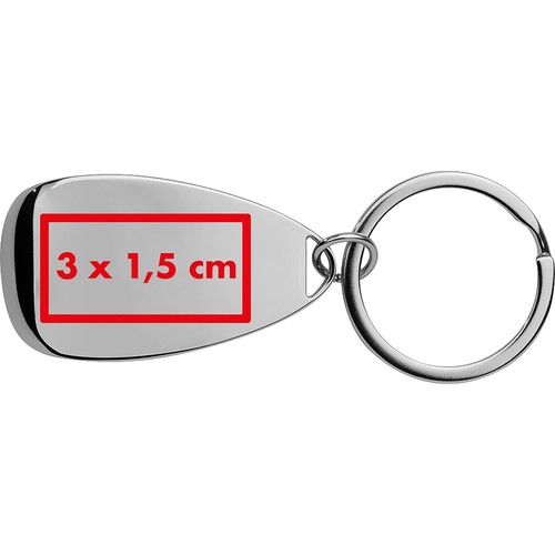 Apribottiglie con portachiavi in metallo GINO