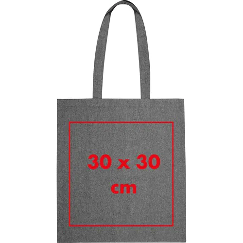 Borsa in cotone riciclato con manici lunghi