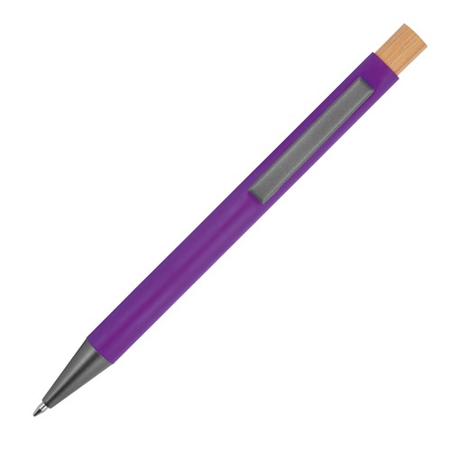 pen made from recycled aluminium with bamboo pusher
