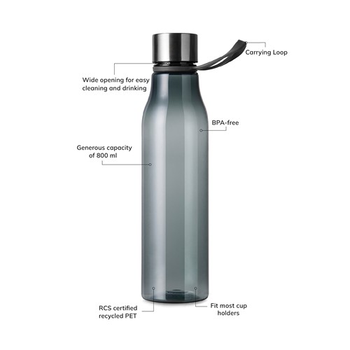 VINGA Lean RCS RPET waterbottle 800 ML VINGA Lean RCS RPET waterbottle 800 ML