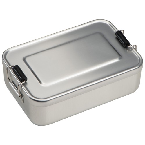 Aluminum lunch box with closure Aluminum lunch box with closure
