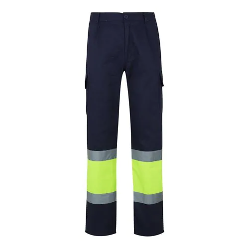 VL POSEIDON. Two-tone multi-pocket twill trousers (210g/m²), in cotton (20%) and polyester (80%)