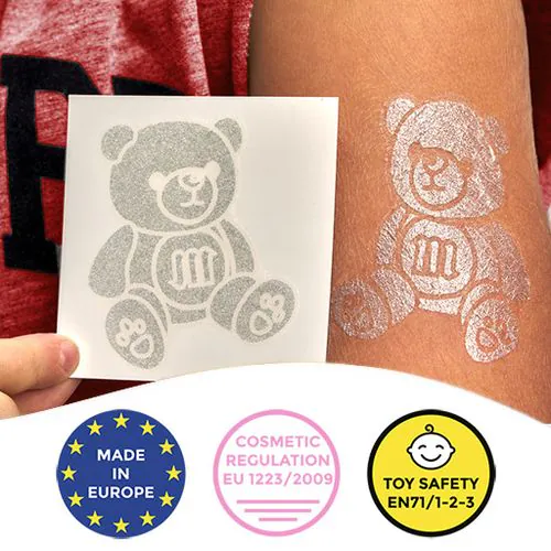 Metallic Tattoos - Temporary tattoos with silver effect Metallic Tattoos - Temporary tattoos with silver effect