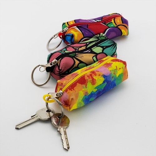 CUSTOMIZABLE COTTON KEY RING BAG