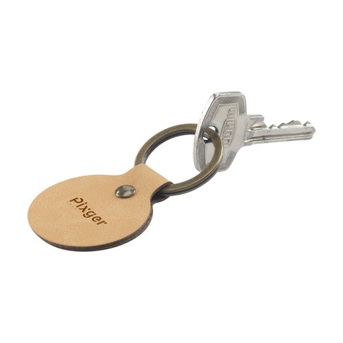 Recycled Leather Keyring Round Recycled Leather Keyring Round