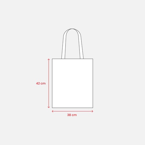 Plain-coloured shopper bag in 140 g/m2 recycled cotton. GRS certified