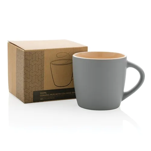 Ceramic mug with coloured inner 300ml