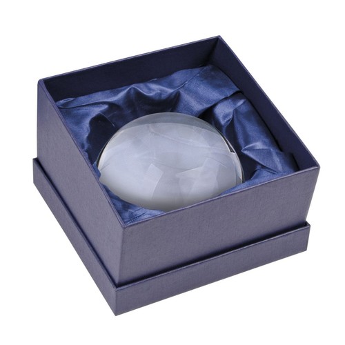 HÉMISPHÈRE EN VERRE BLANC d=96 - h=45 mm