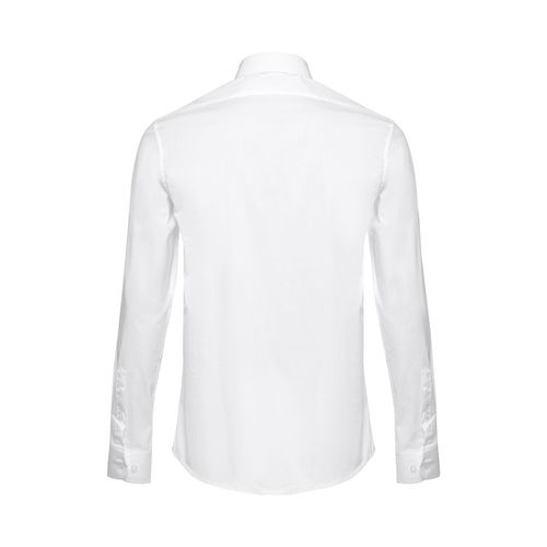 THC PARIS WH. Camicia da uomo in popeline a maniche lunghe. colore bianco