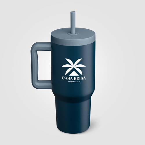 Grosche Aspen Stainless Steel Triple-Wall Insulated Straw Mug – 945 ml
