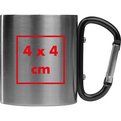 Tasse en métal avec mousqueton