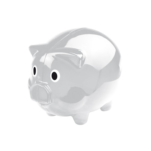 Transparent piggy bank