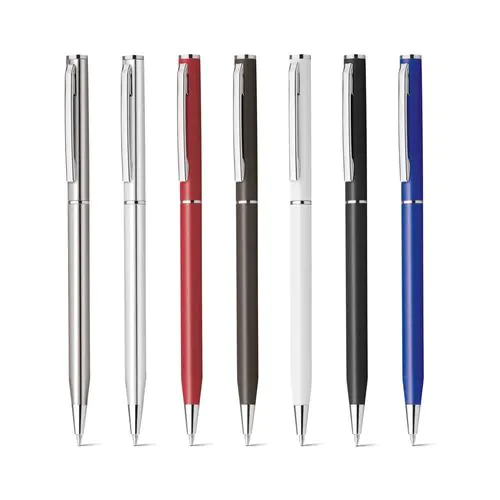LESLEY METALLIC. Penna a sfera in alluminio con clip e meccanismo a rotazione LESLEY METALLIC. Penna a sfera in alluminio con clip e meccanismo a rotazione