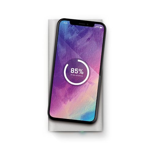 BATERÍA EXTERNA DE 8000 mAh LI-IN Y CARGADOR DE INDUCCIÓN