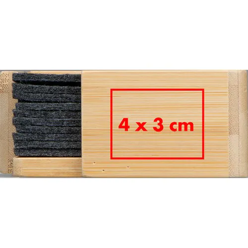 10 Onderzetters van vilt in bamboehouder