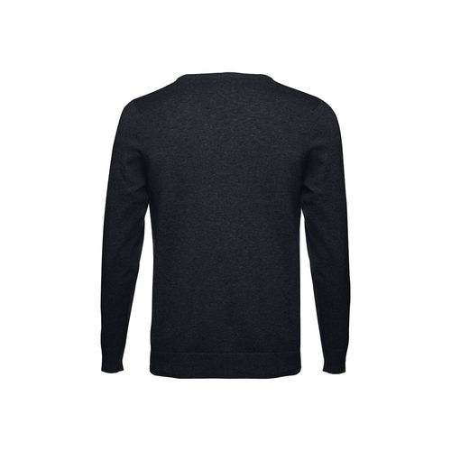THC MILAN. Pullover da uomo con scollo a V in cotone e poliammide