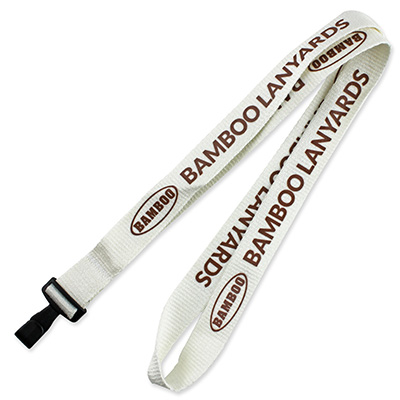 Aanpasbare bamboe lanyard - bedrukking in één kleur Aanpasbare bamboe lanyard - bedrukking in één kleur