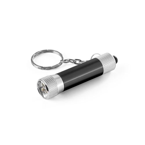 RE-LERGAN. Llavero de aluminio (92% reciclado) con linterna LED de 3 posiciones RE-LERGAN. Llavero de aluminio (92% reciclado) con linterna LED de 3 posiciones