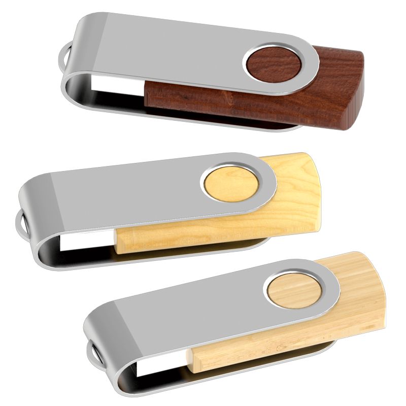 Wood and metal USB key Twist Wood Wood and metal USB key Twist Wood